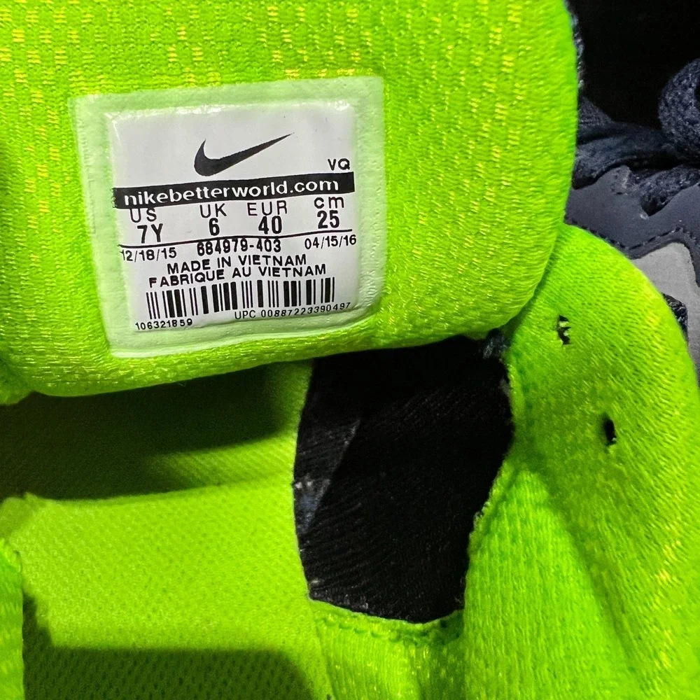 Nike Downshifter 6 684979-403 Boys 7‎ Running Shoes Green Gray Athletic Sneakers